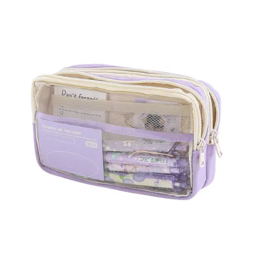 Transparent Pencil Case | Large Capacity School Supplies | Go Clear Bag