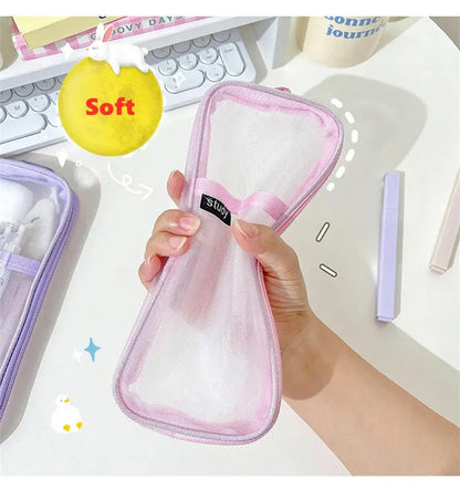 Transparent Mesh Double-Layer Pencil Case – Lightweight & Stylish | Go Clear Bag