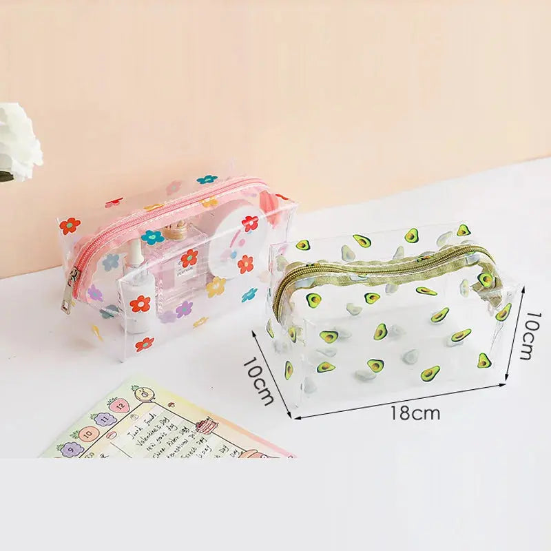 Big Waterproof Transparent Pencil Case | Kawaii Stationery | Go Clear Bag