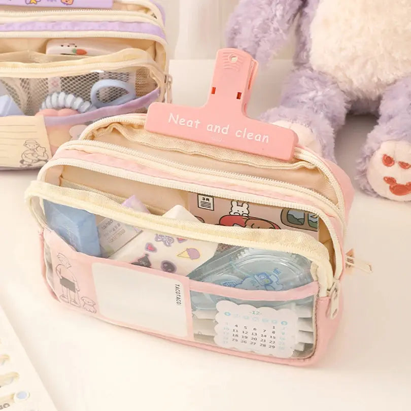 Transparent Pencil Case | Large Capacity School Supplies | Go Clear Bag