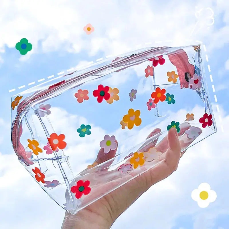 Big Waterproof Transparent Pencil Case | Kawaii Stationery | Go Clear Bag