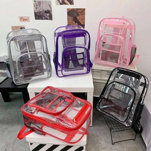 Waterproof Transparent Backpack - Stylish & Spacious | Go Clear Bag