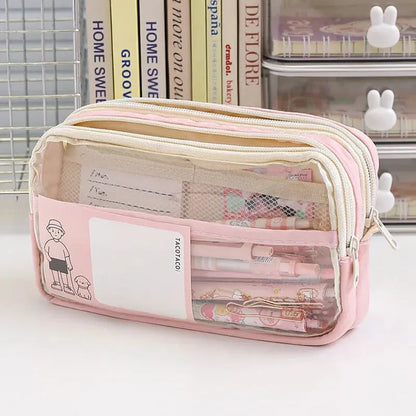 Transparent Pencil Case | Large Capacity School Supplies | Go Clear Bag